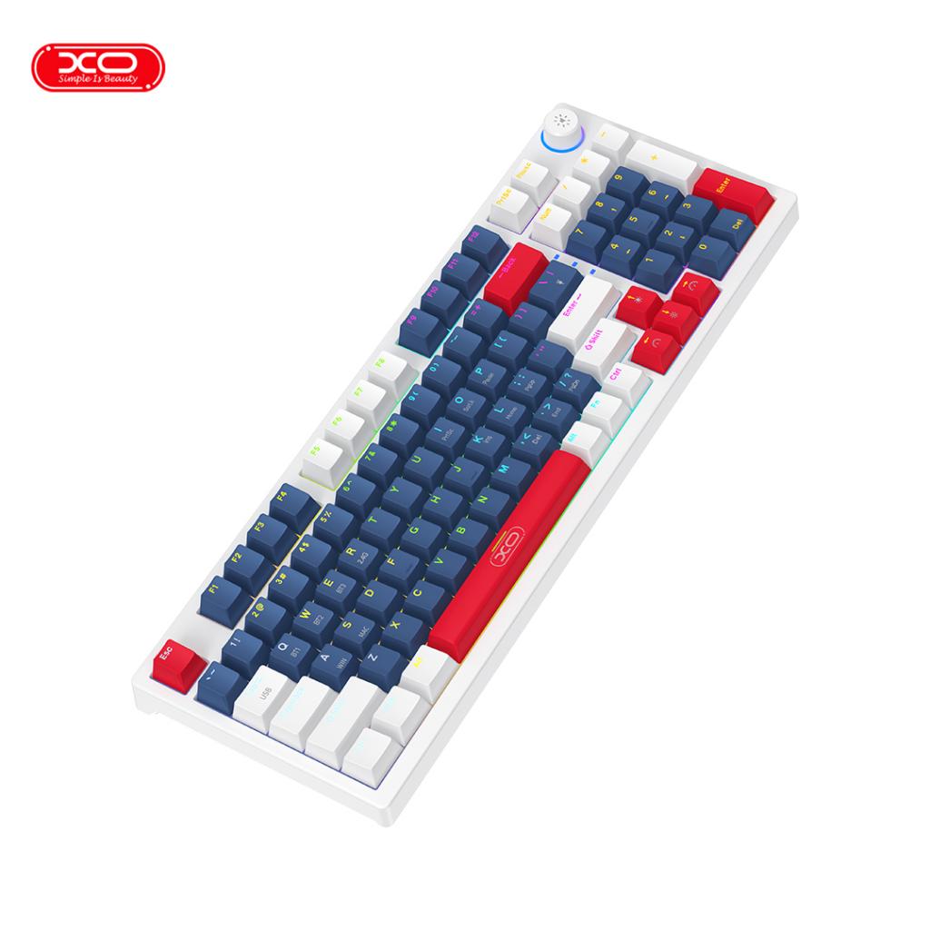 TECLADO WIRELESS MECANICO XO-KB-08 +AZUL CON BATERIA - 10185